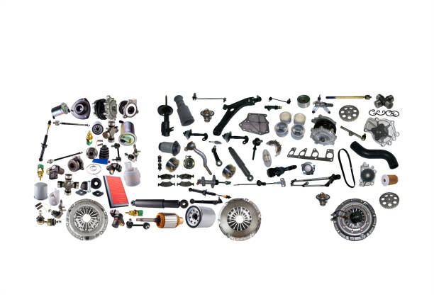 Images truck assembled from new spare parts stock photo