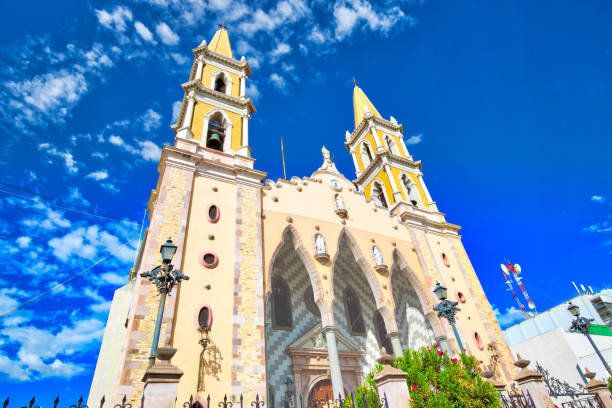 Immaculate Conception Cathedral in Mazatlan historic city center (Centro Historico) Immaculate Conception Cathedral in Mazatlan historic city center (Centro Historico) historic district stock pictures, royalty-free photos & images