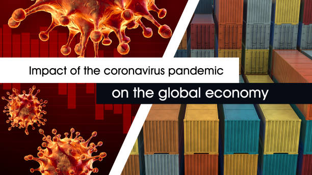 Impact of the coronavirus pandemic on the global economy stock photo