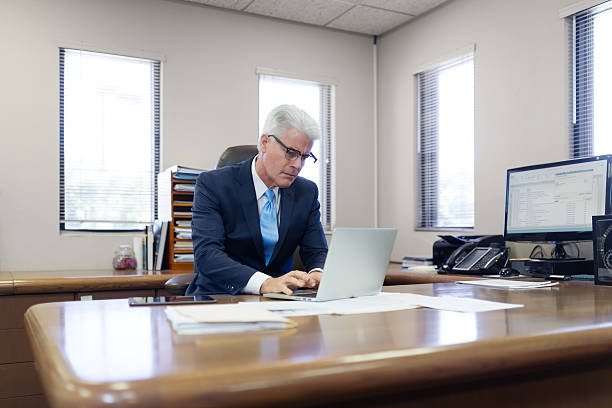 CEO in his office CEO in his office cfo stock pictures, royalty-free photos & images