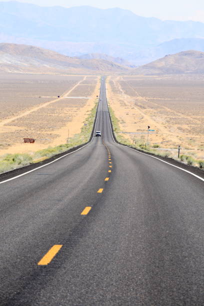 US 50 in Nevada: The Loneliest Road in America stock photo