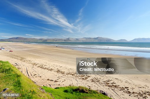 istock Inch beach, wonderful 5km long stretch of sand and dunes, popular for surfing, swimming and fishing, located on the Dingle Peninsula, County Kerry, Ireland. 1174538141