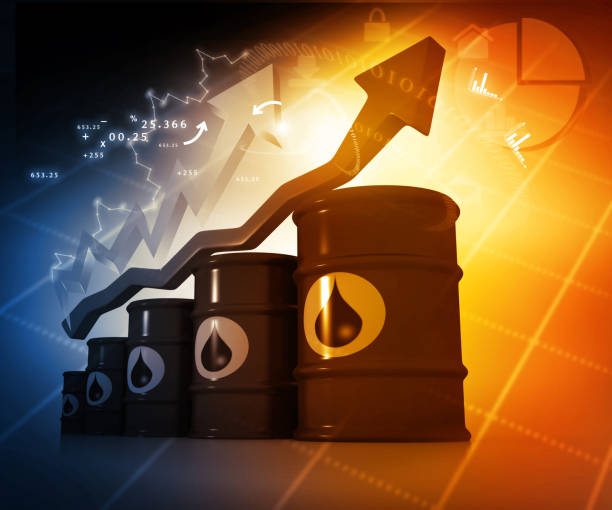 Increasing oil price Increasing oil price , high price of oil, growing arrow graph oil and gas industry stock pictures, royalty-free photos & images