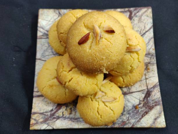 Indian Biscuits (Nankhatai) stock photo