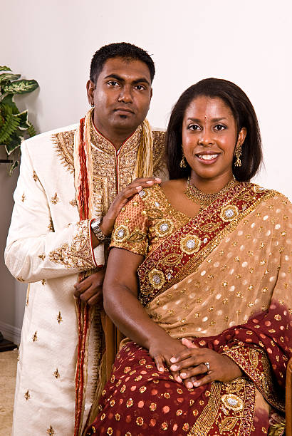 Indian Bridal Couple stock photo