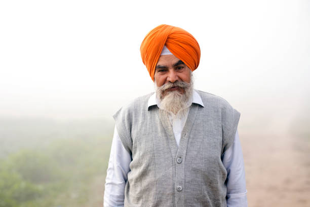Indian Farmer In Turban