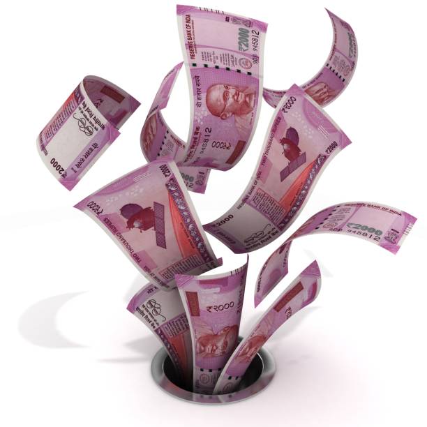 Indian rupee falling money  capital stock pictures, royalty-free photos & images
