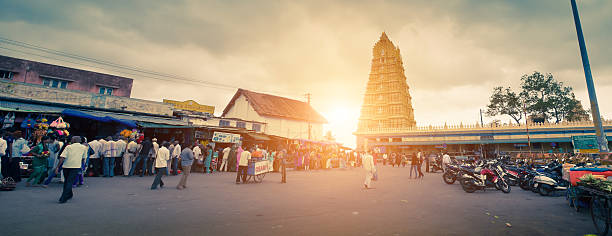 indian temple chamundeshwari temple in Mysore, south India mysore stock pictures, royalty-free photos & images