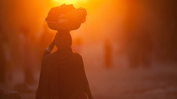 Indian village life sunset, Rajasthan  village photos stock pictures, royalty-free photos & images