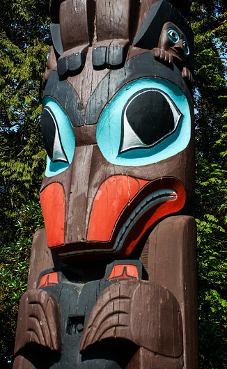 Indigenous People Totem Pole Representing Unique Culture Of The First ...