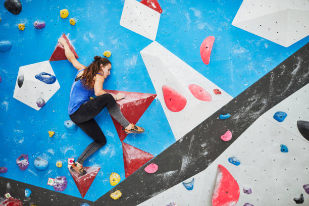 Indoor wall climbing and bouldering extreme sports Indoor wall climbing and bouldering extreme sports.
Made in Barcelona indoor climbing gym with expert climbers. bouldering stock pictures, royalty-free photos & images