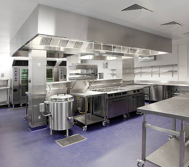 Industrial kitchen Industrial kitchen interior commercial kitchen stock pictures, royalty-free photos & images