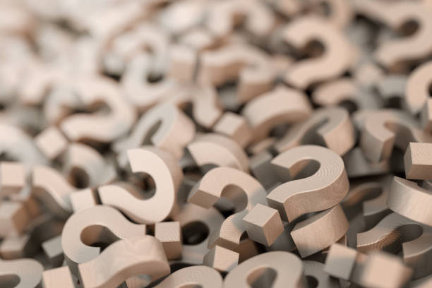 Infinite question marks, 3d rendering stock photo