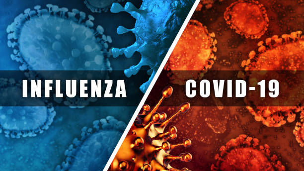 Influenza vs. COVID-19 - The Differences stock photo