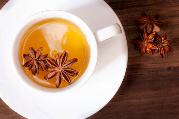 Infusion of star anise stock photo