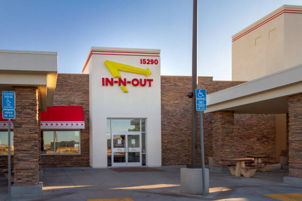 In-N-Out restaurant in Victorville, California stock photo