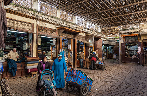 Inside the souk, Fez stock photo