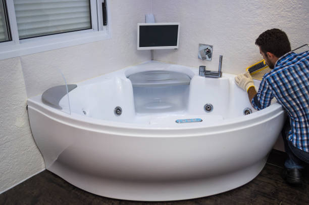 현대 목욕의 설치 - thiago santos 뉴스 사진 이미지