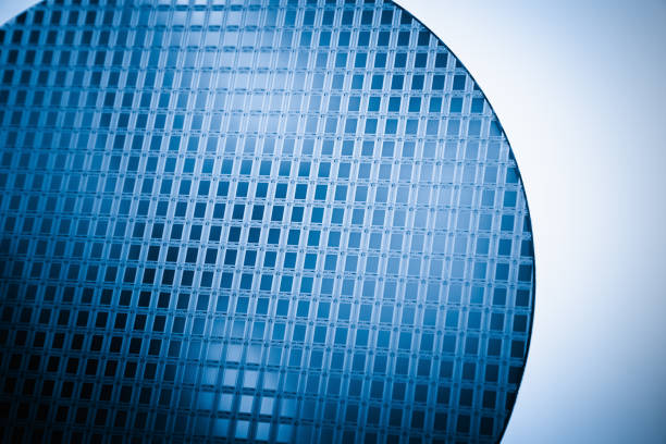 Integrated circuit silicon wafer IC wafer, electronic material, wafer, chip, bare core of electronic component semiconductor stock pictures, royalty-free photos & images