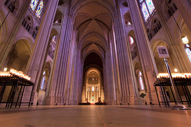 Interior of Cathedral Saint John the Divine stock photo