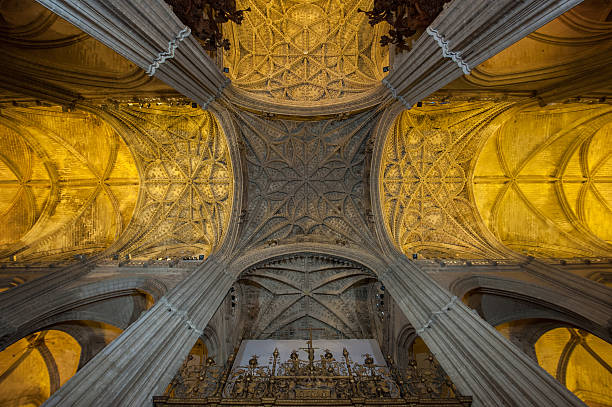 Interior of Seville Cathedral, Spain Interior of Seville Cathedral, Spain seville cathedral stock pictures, royalty-free photos & images