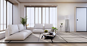 istock interior-design, zen modern living room Japanese style.3D rendering 1347316198