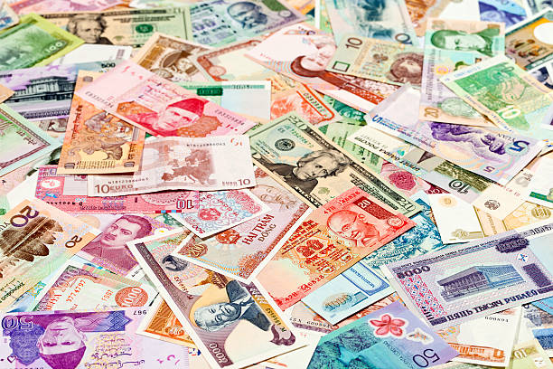 International Currency Money From Around The World indian currency stock pictures, royalty-free photos & images