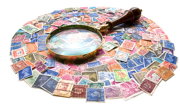 International Stamp Collection stock photo