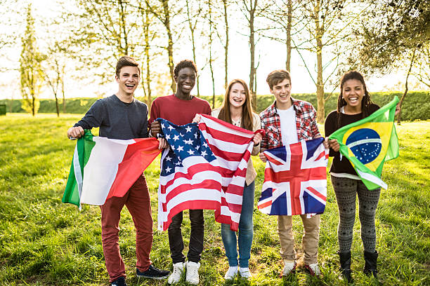 international supporter student togetherness international supporter student togetherness different cultures stock pictures, royalty-free photos & images