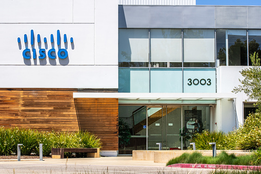 August 7, 2019 Santa Clara / CA / USA - CISCO IoT Cloud business unit (formerly Jasper Technologies, Inc) offices in Silicon Valley;