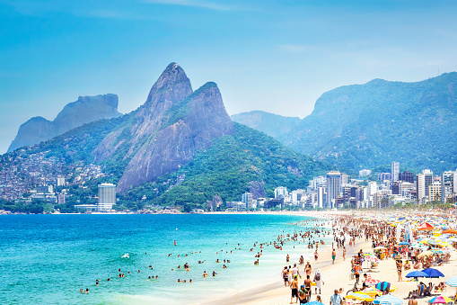 Ipanema Beach In Rio De Janeiro Brazil Stock Photo - Download Image Now - iStock
