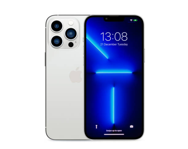 iPhone 13 Pro Silver stock photo