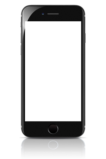 Iphone 8 Black With Blank White Screen Stock Photo Download Image Now Istock