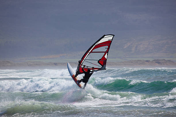 irish windsurfer stock photo