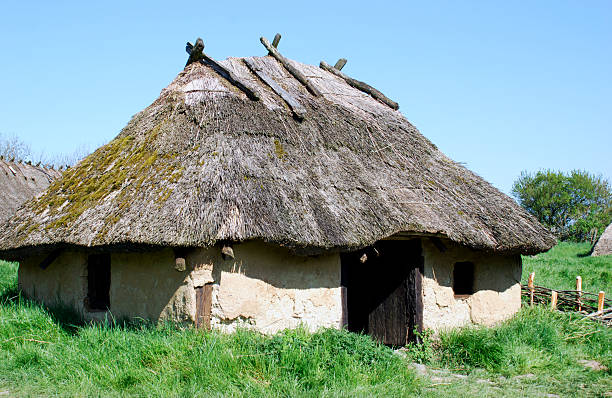 Iron Age house stock photo