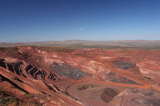 Iron Ore Mine Pit stock photo