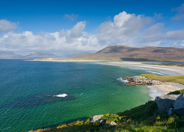 Isle of Harris, Scotland, UK Colourful seascape across to Losgaintir free.porn stock pictures, royalty-free photos & images