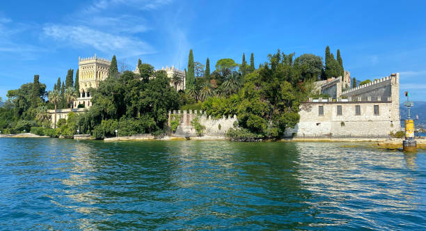 Isola del Garda. Island on Lake Garda, Italy, Europe. stock photo