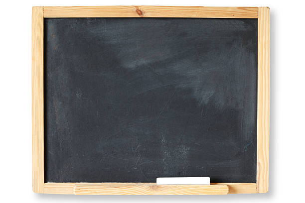 Isolated Blank School Slate and Chalk Isolated Blank School Slate with Clipping-path and Chalk. writing slate stock pictures, royalty-free photos & images