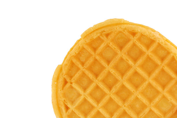 Isolated breakfast waffle stock photo