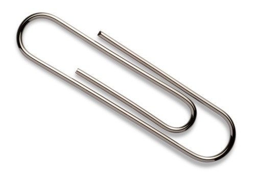 paper clip with cliping path