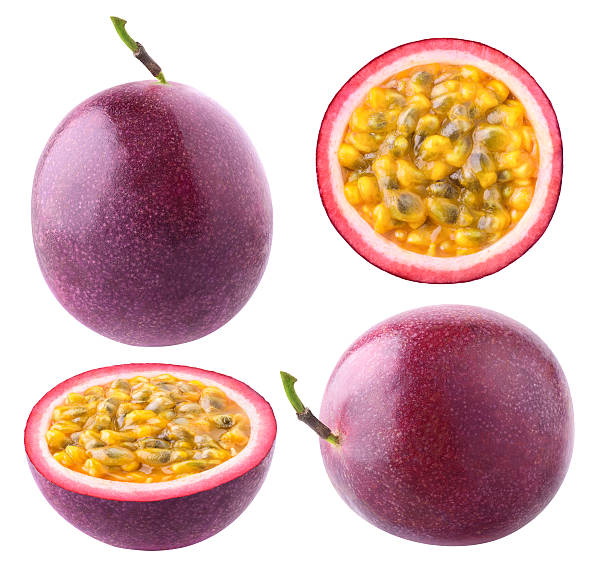 Isolated passion fruit collection stock photo
