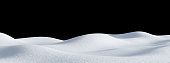 istock Isolated snow hills landscape. Winter snowdrift background. 1181205630
