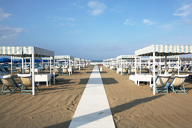 italian beach-club stock photo