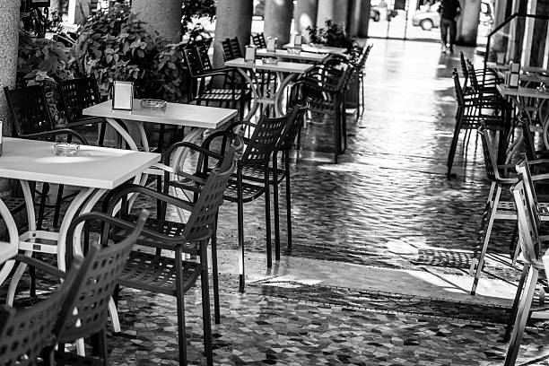 Italian Restaurant Black And White Stock Photos, Pictures & Royalty