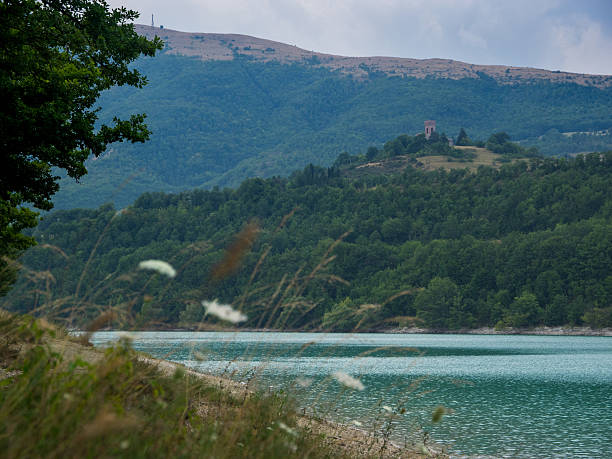 Italian's lake "Lago di Vico" stock photo