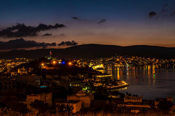 It's morning in Bodrum city stock photo