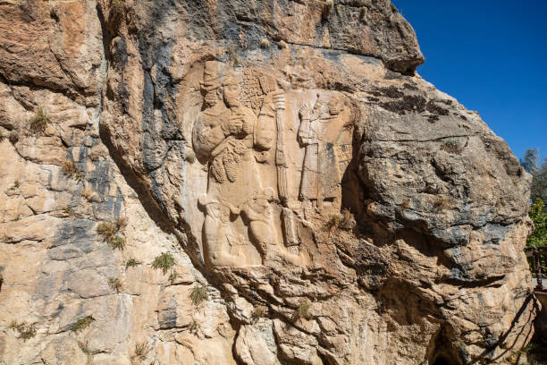 Ivriz Relief-Hitite Monument. King Warpalawas and Fertility God. Konya, Eregli. stock photo