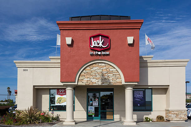 Jack in the Box Restaurant exterior stock photo