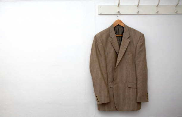 Jacket hanging on the wall stock photo